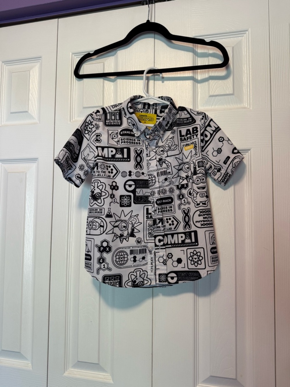 RSVLTS  Minions "Zero Days Without Accident" KUNUFLEX Short Sleeve Shirt